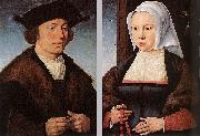 Joos van cleve Portrait of a Man and Woman oil on canvas